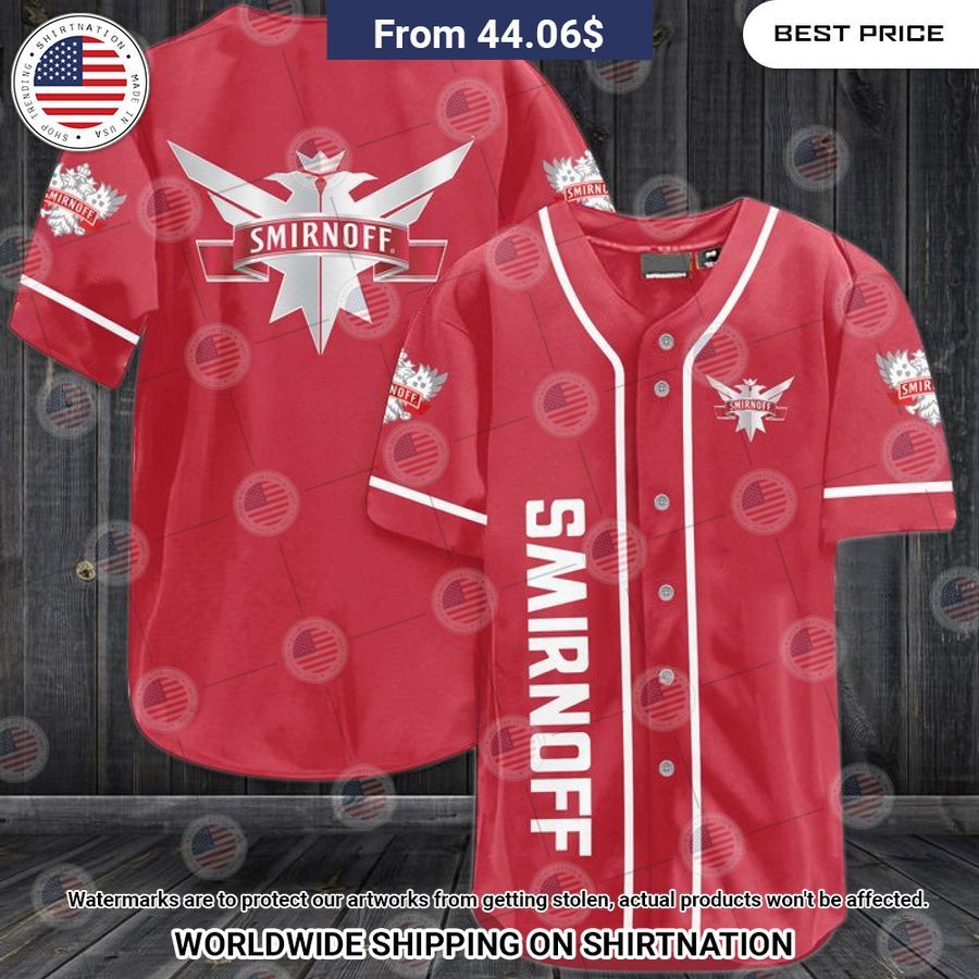 Smirnoff Red Vodka Baseball Shirt