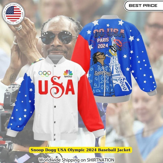 Snoop Dogg USA Olympic 2024 Baseball Jacket