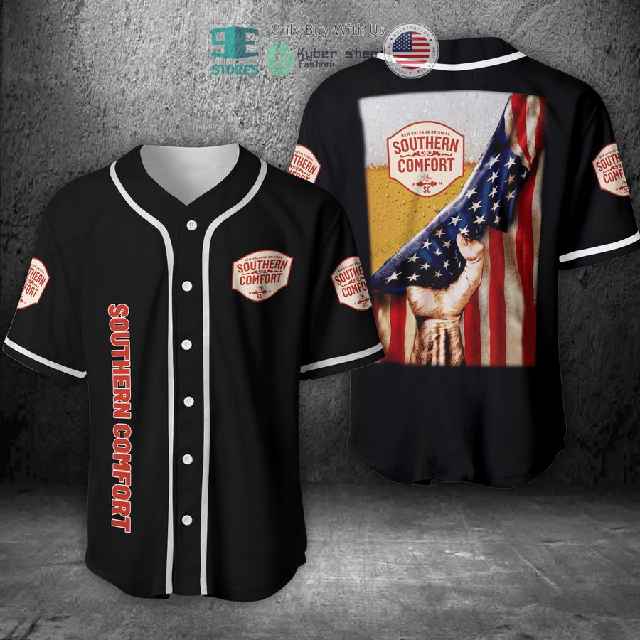 BEST Southern Comfort Beer United States Flag Baseball Jersey