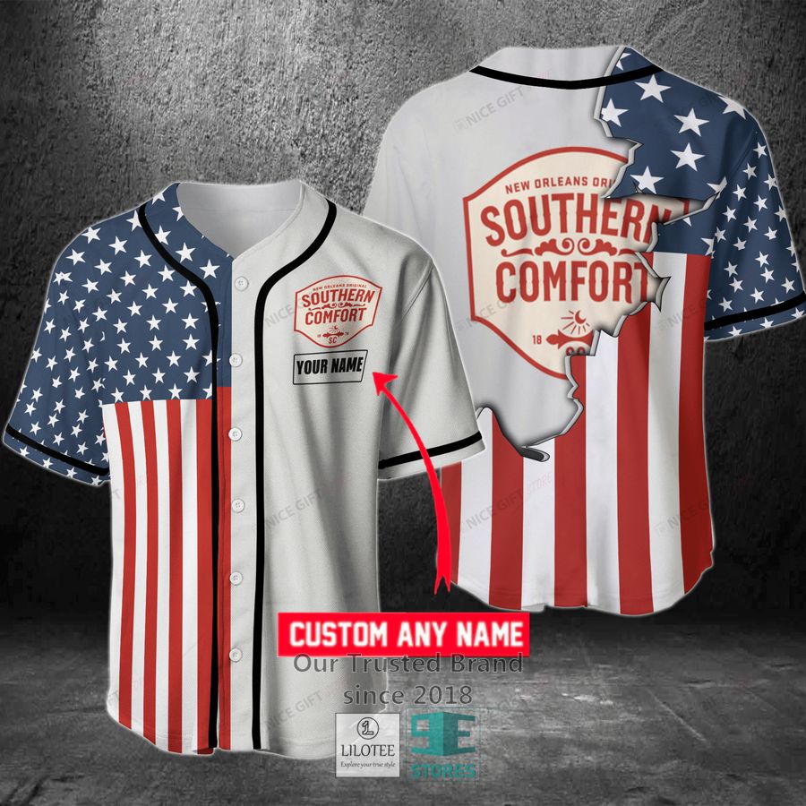 Southern Comfort Your Name US Flag Baseball Jersey