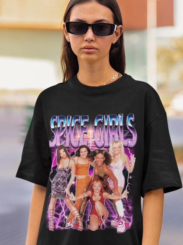 spice gurl t-shirt, tribute celebrity shirt, celebrity merch, 90s nostalgia for women, 90s nostalgia for men, early 2000s...