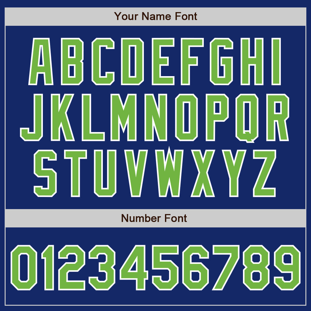 Custom Royal Neon Green-Gray Authentic Split Fashion Baseball Jersey