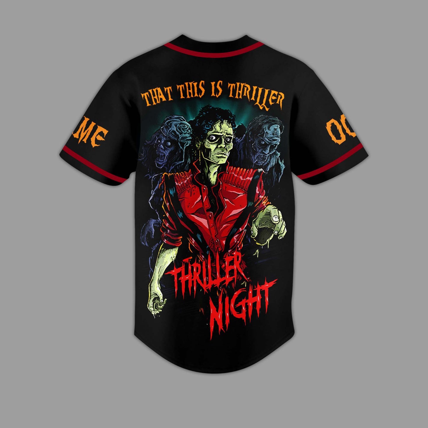 Spooky Michael Jackson Music Halloween Style Baseball Jersey T-Shirts, Hoodie, Sweatshirt | WearSparks.com (Image 2)