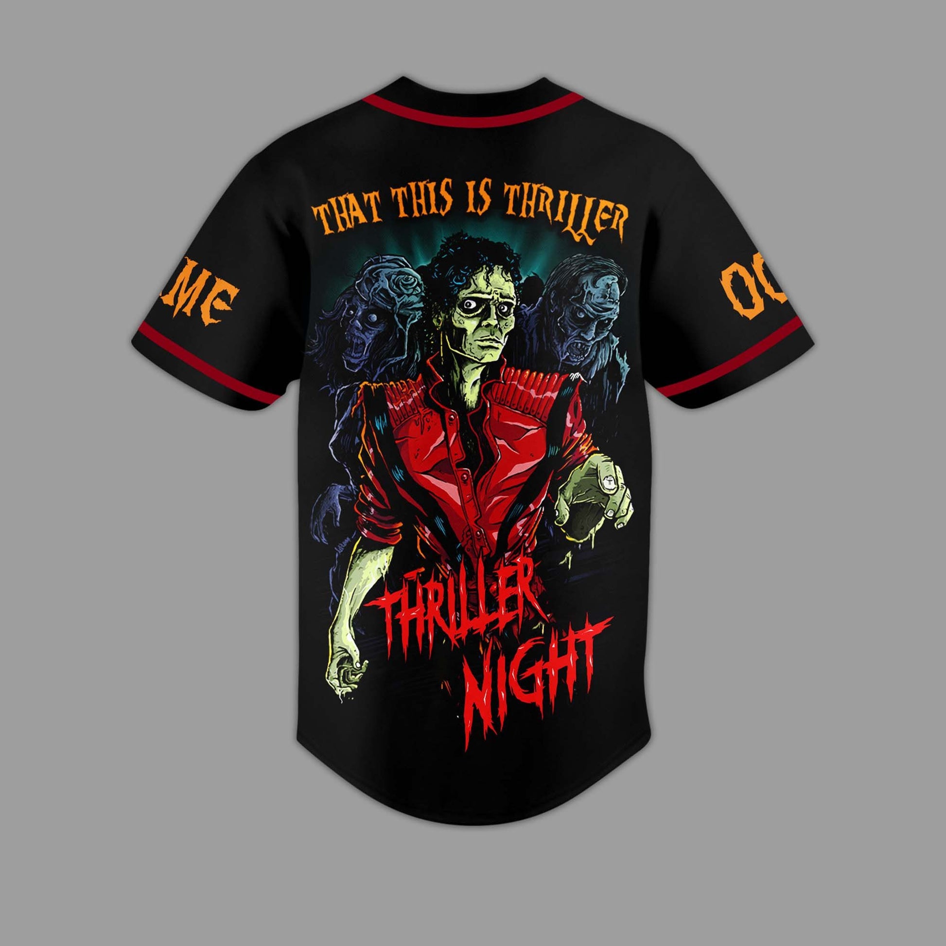 Spooky Michael Jackson Music Halloween Style Baseball Jersey T-Shirts, Hoodie, Sweatshirt | WearSparks.com (Image 2)