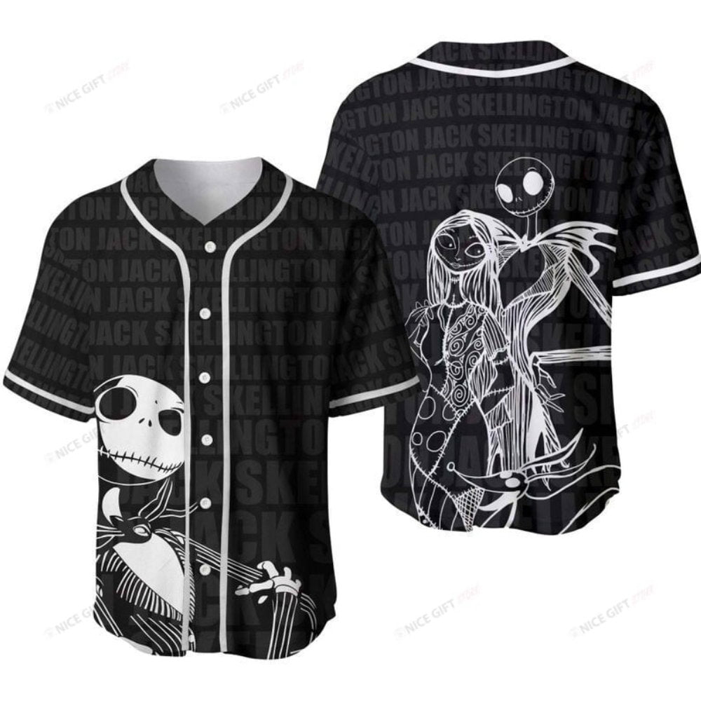 Spooky Style: Jack Skellington Baseball Jersey – The Nightmare Before Christmas