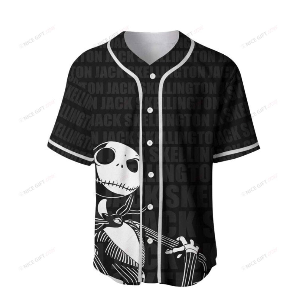 Spooky Style: Jack Skellington Baseball Jersey – The Nightmare Before Christmas