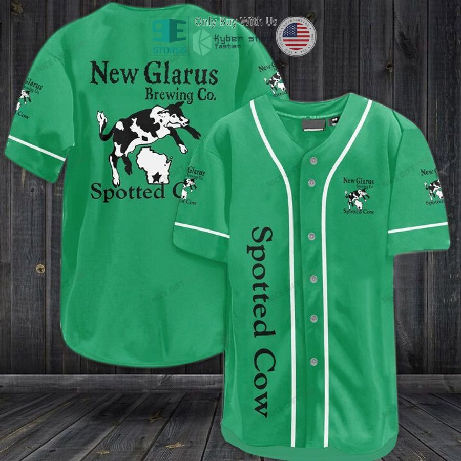 BEST Spotted Cow logo green Baseball Jersey