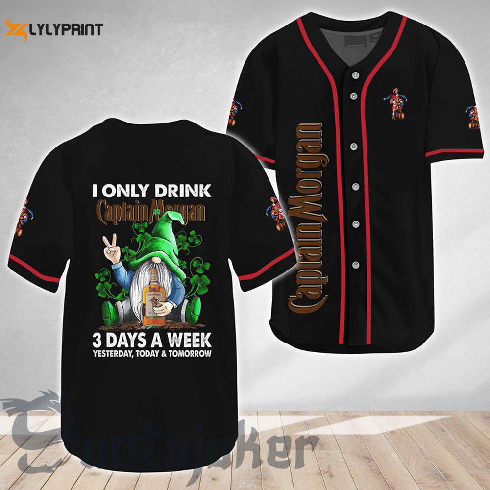 St. Patricks I Only Drink Captain Morgan Baseball Jersey - lylyprint.com T-Shirts, Hoodie, Sweatshirt | WearSparks.com