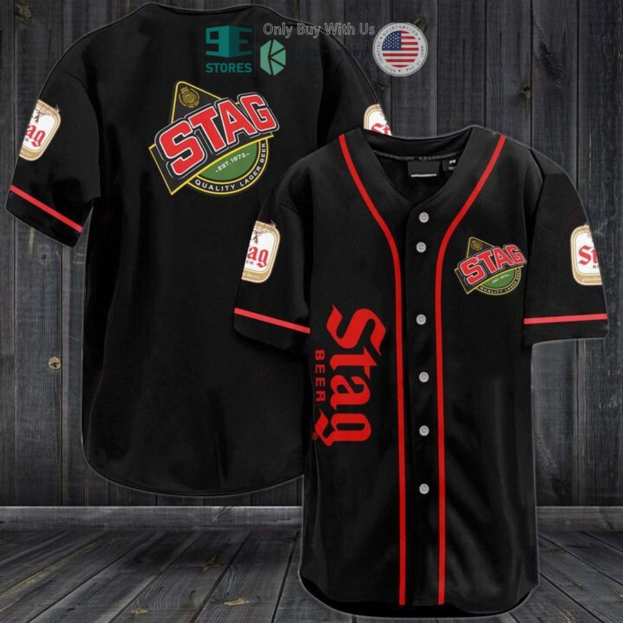 BEST Stag Beer logo black Baseball Jersey
