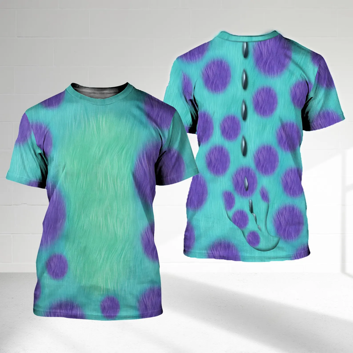 Sulley Monsters Inc 3D Shirt, Big Green And Purple Monster Costume Shirt Hoodie, Sweatshirt | WearSparks.com