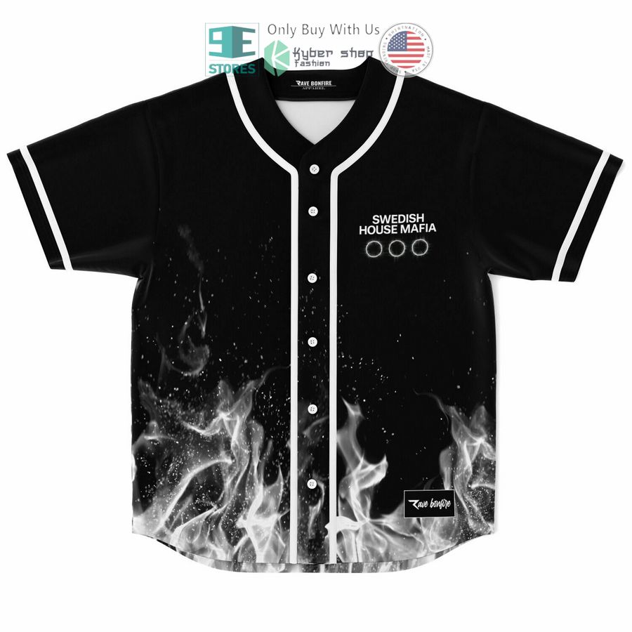 BEST Swedish House Mafia fire black Baseball Jersey