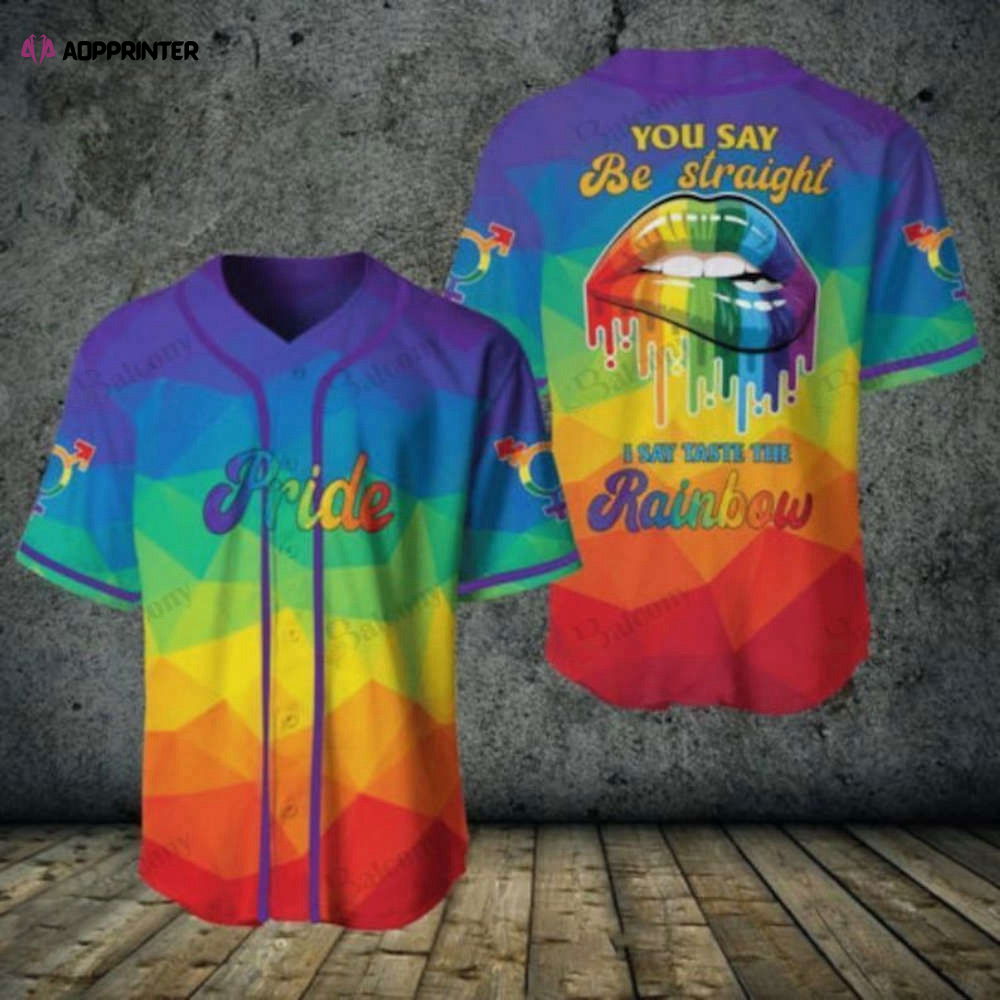 Taste The Rainbow Baseball Jersey 417: Engaging Baseball Tee for LGBT Community