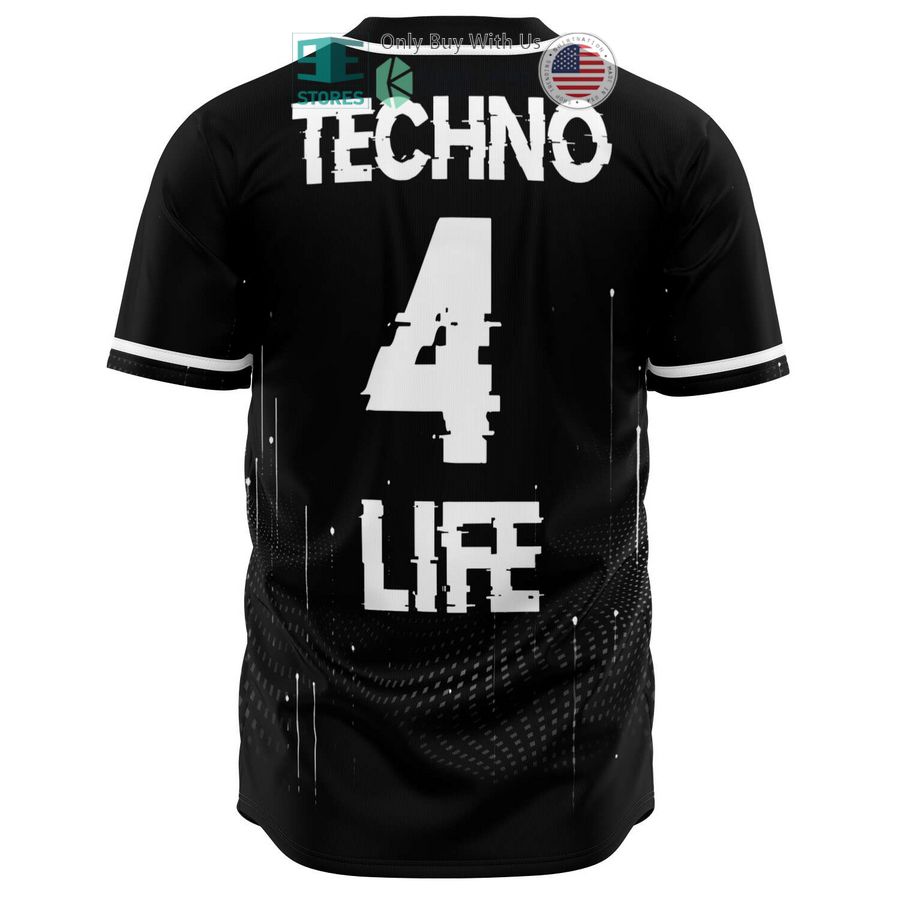 BEST Techno Life 4 black Baseball Jersey