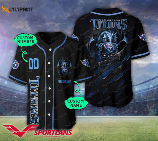 Tennessee Titans Personalized Baseball Jersey BJ0184 - lylyprint.com T-Shirts, Hoodie, Sweatshirt | WearSparks.com (Image 1)
