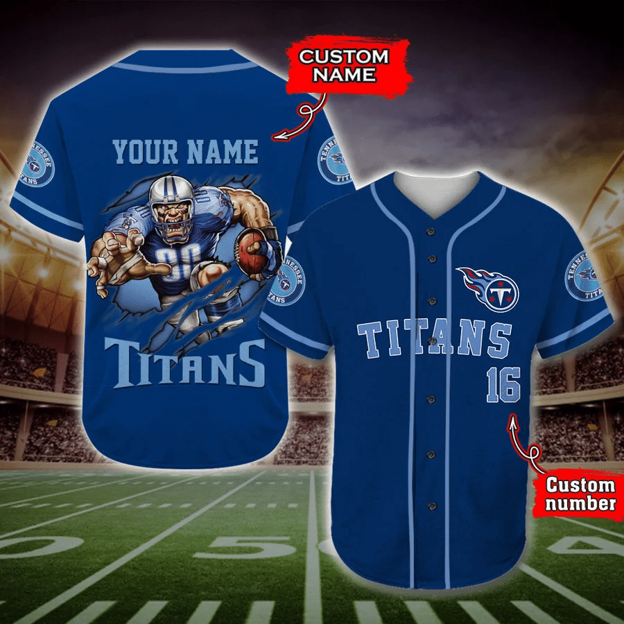 Tennessee Titans Personalized Baseball Jersey - lylyprint.com T-Shirts, Hoodie, Sweatshirt | WearSparks.com (Image 2)