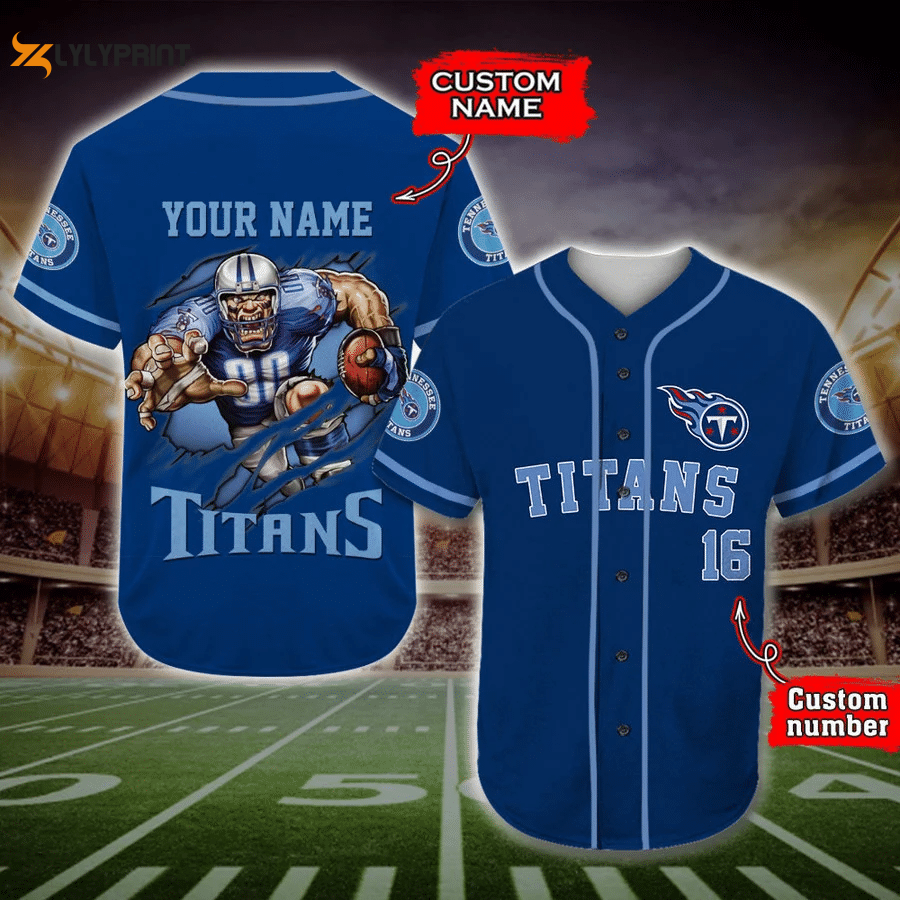 Tennessee Titans Personalized Baseball Jersey - lylyprint.com T-Shirts, Hoodie, Sweatshirt | WearSparks.com (Image 1)