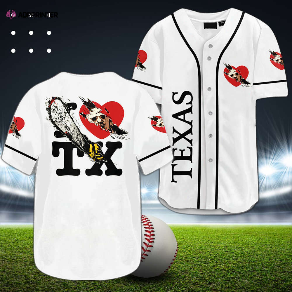 Texas Leatherface Love Baseball Jersey: Stylish Authentic & Durable