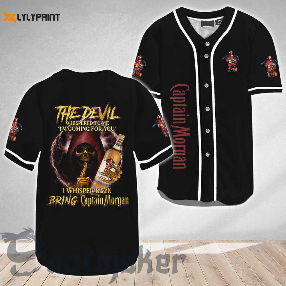 The Devil Bring Captain Morgan Baseball Jersey - lylyprint.com T-Shirts, Hoodie, Sweatshirt | WearSparks.com
