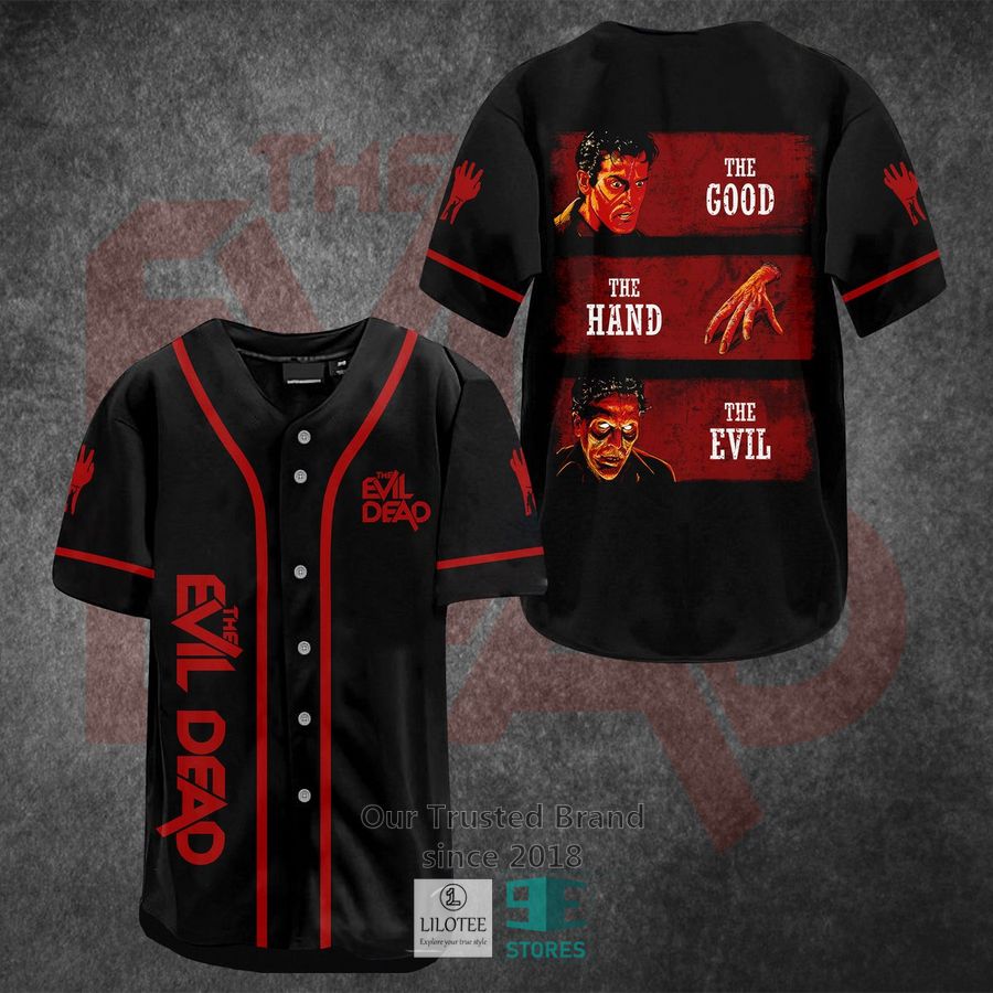 The Good The Hand The Evil Horror Movie Baseball Jersey