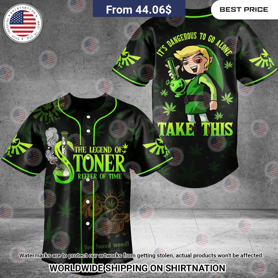 The Legend Of Stoner Reefer Of Time Baseball Jersey