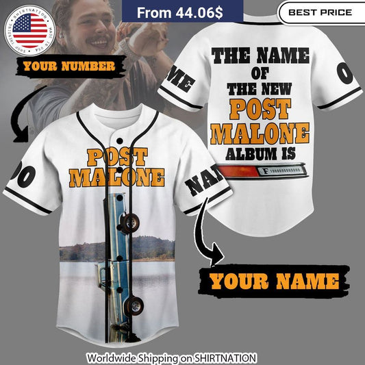 The Name Of The New Post Malone Album Is CUSTOM Baseball Jersey