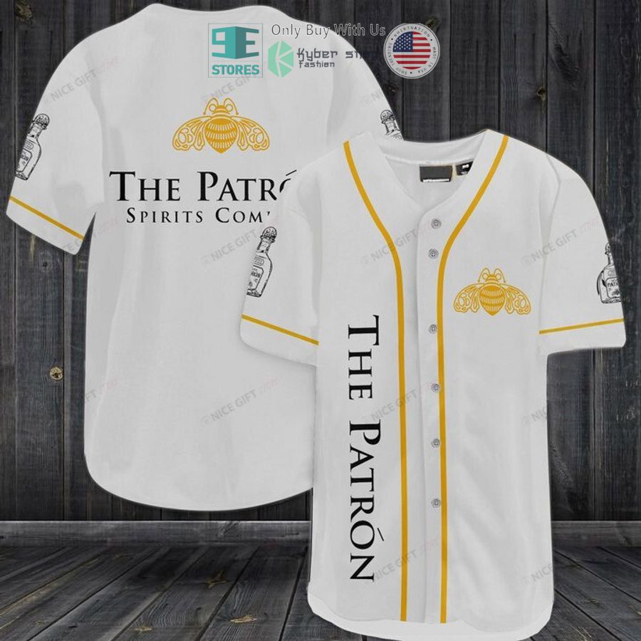 BEST The Patron Spirits Company white Baseball Jersey