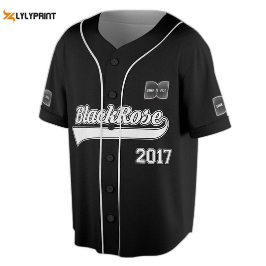 The Rose Kpop Baseball Jersey , Dawn To Dusk World Tour 2023 Baseball Jersey For Men Women - lylyprint.com... (Image 1)