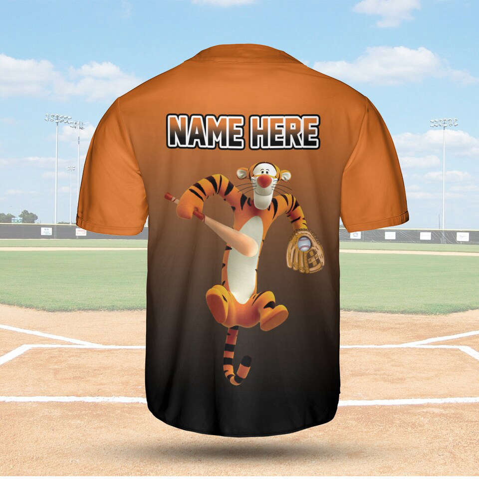 Tigger Black Orange Baseball Jersey Shirt - lylyprint.com Hoodie, Sweatshirt | WearSparks.com (Image 3)