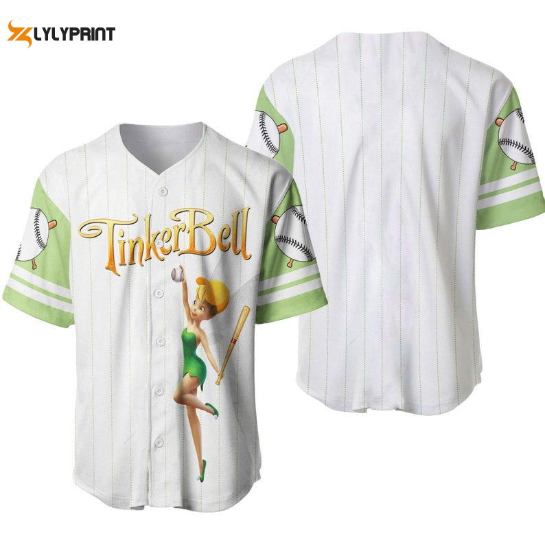 Tinker Bell All Over Print Pinstripe Baseball Jersey - lylyprint.com T-Shirts, Hoodie, Sweatshirt | WearSparks.com