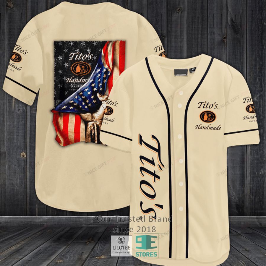 Tito S Handmade Vodka US Flag Baseball Jersey
