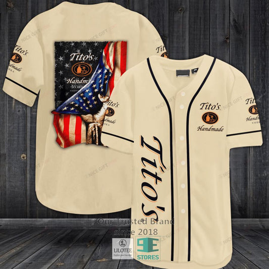 Tito S Handmade Vodka US Flag Baseball Jersey
