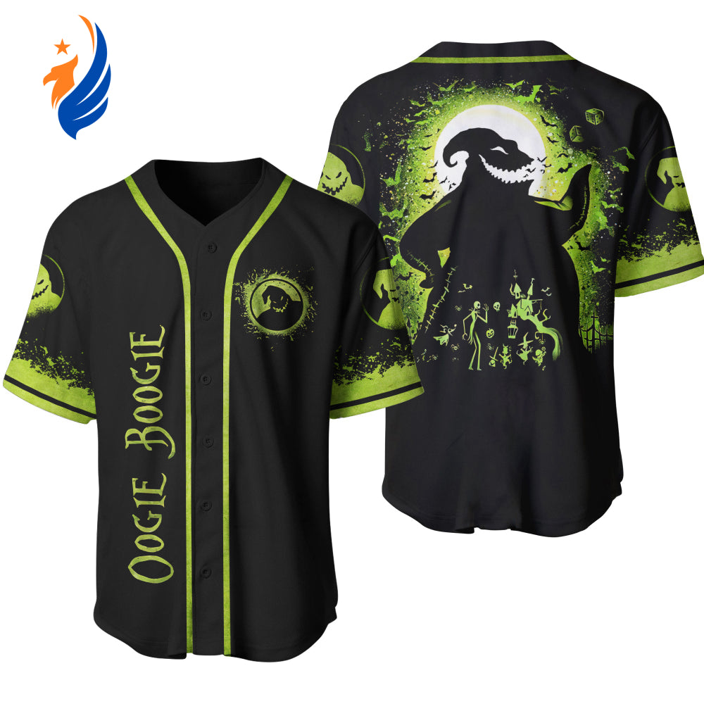 Show Your Love for TNBC with our Green Black Oogie Boogie Silhouette Jersey Shirt - Perfect for Baseball Fans!