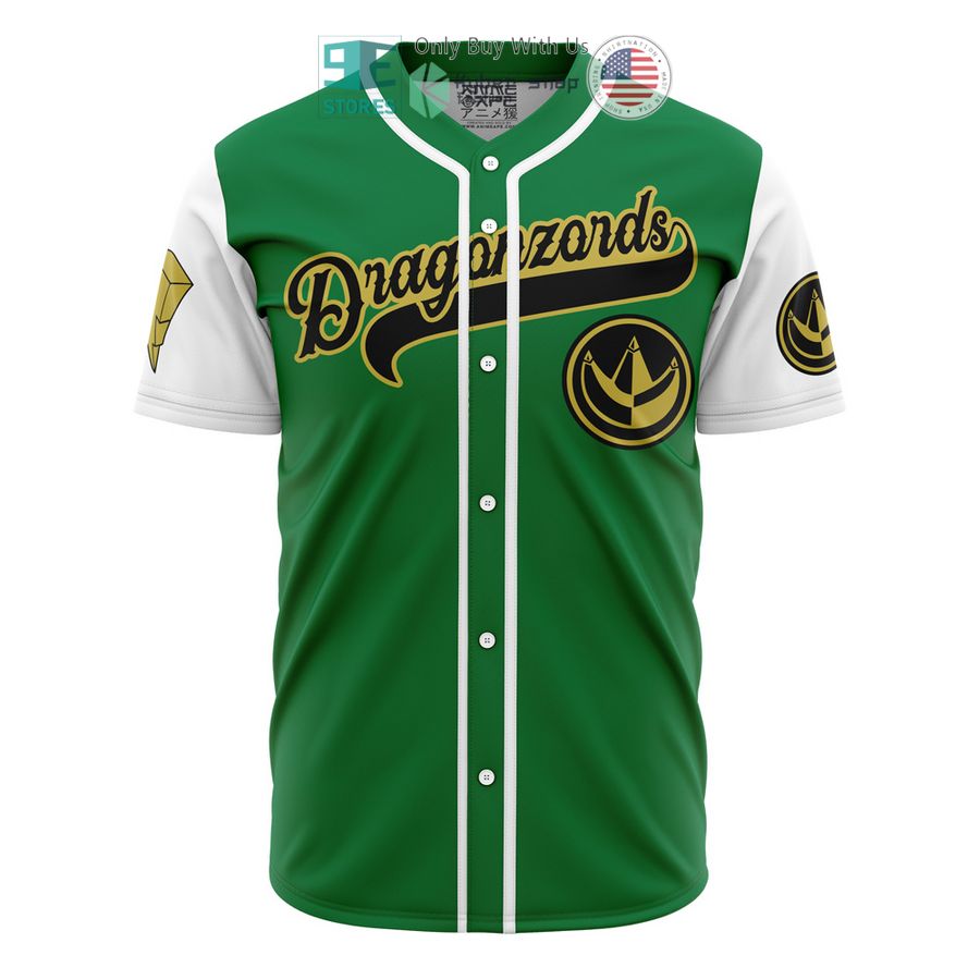 BEST Tommy Dragonzords Green Power Rangers Baseball Jersey