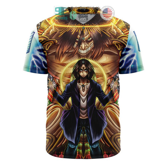 BEST Trippy Eren Yeager Timeskip Attack on Titan Baseball Jersey