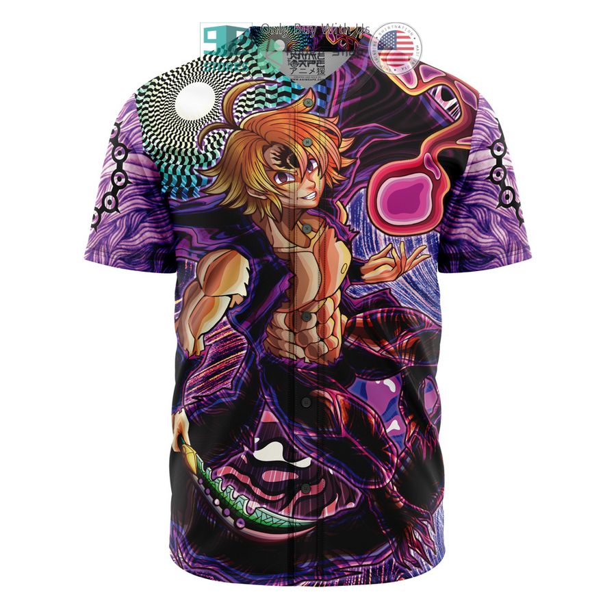 BEST Trippy Meliodas Assault Mode Seven Deadly Sins Baseball Jersey