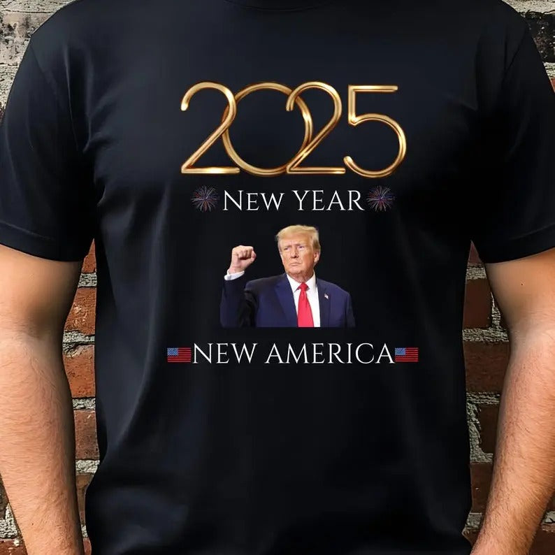 Trummp New Years Eve Shirt to Ring in 2025, Trump New Year Party sweathsirt/hoodie/tshirt, Make 2025 Great Again Tee for...