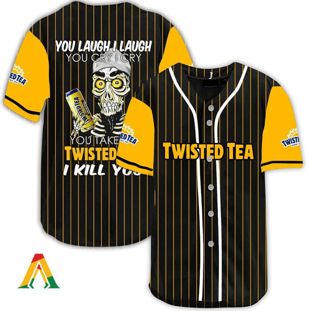 Twisted Tea Baseball Jersey: Laugh Cry Kill – Engaging Unique Design