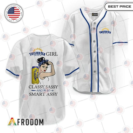 HOT Twisted Tea Classy Sassy And A Bit Smart Assy Baseball Jersey