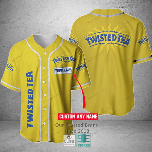 Twisted Tea Your Name Yellow Baseball Jersey