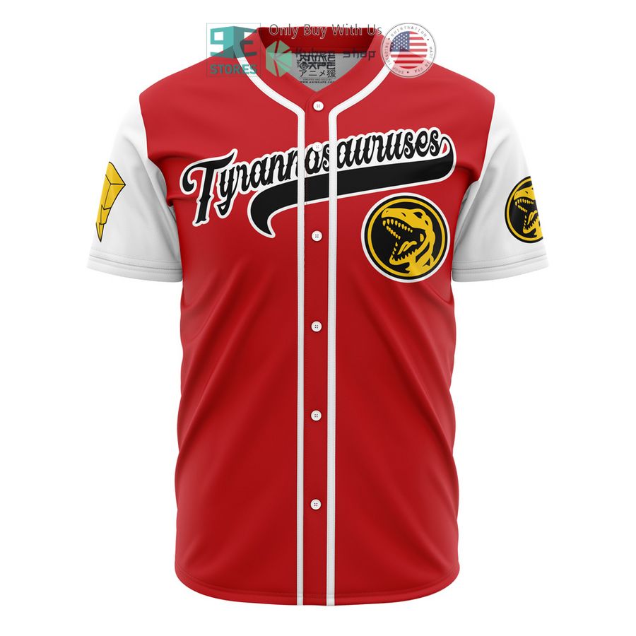 BEST Tyrannosauruses Red Power Rangers Baseball Jersey
