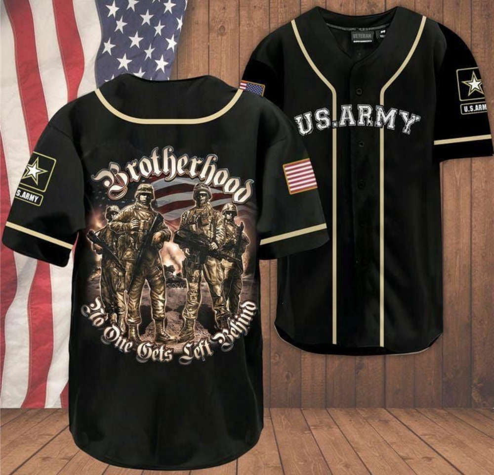U S Army Brotherhood Baseball Jersey: Patriotic & Stylish Military Apparel - Aopprinter T-Shirts, Hoodie,... (Image 2)