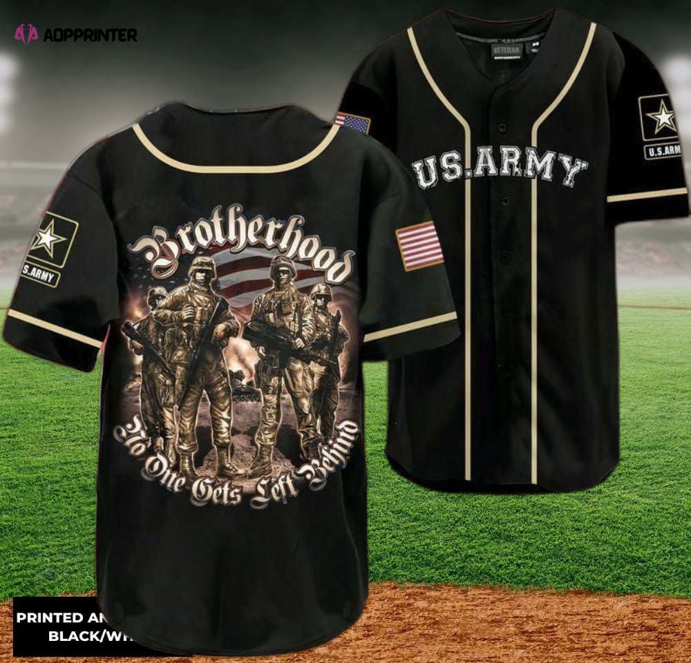 U S Army Brotherhood Baseball Jersey: Patriotic & Stylish Military Apparel