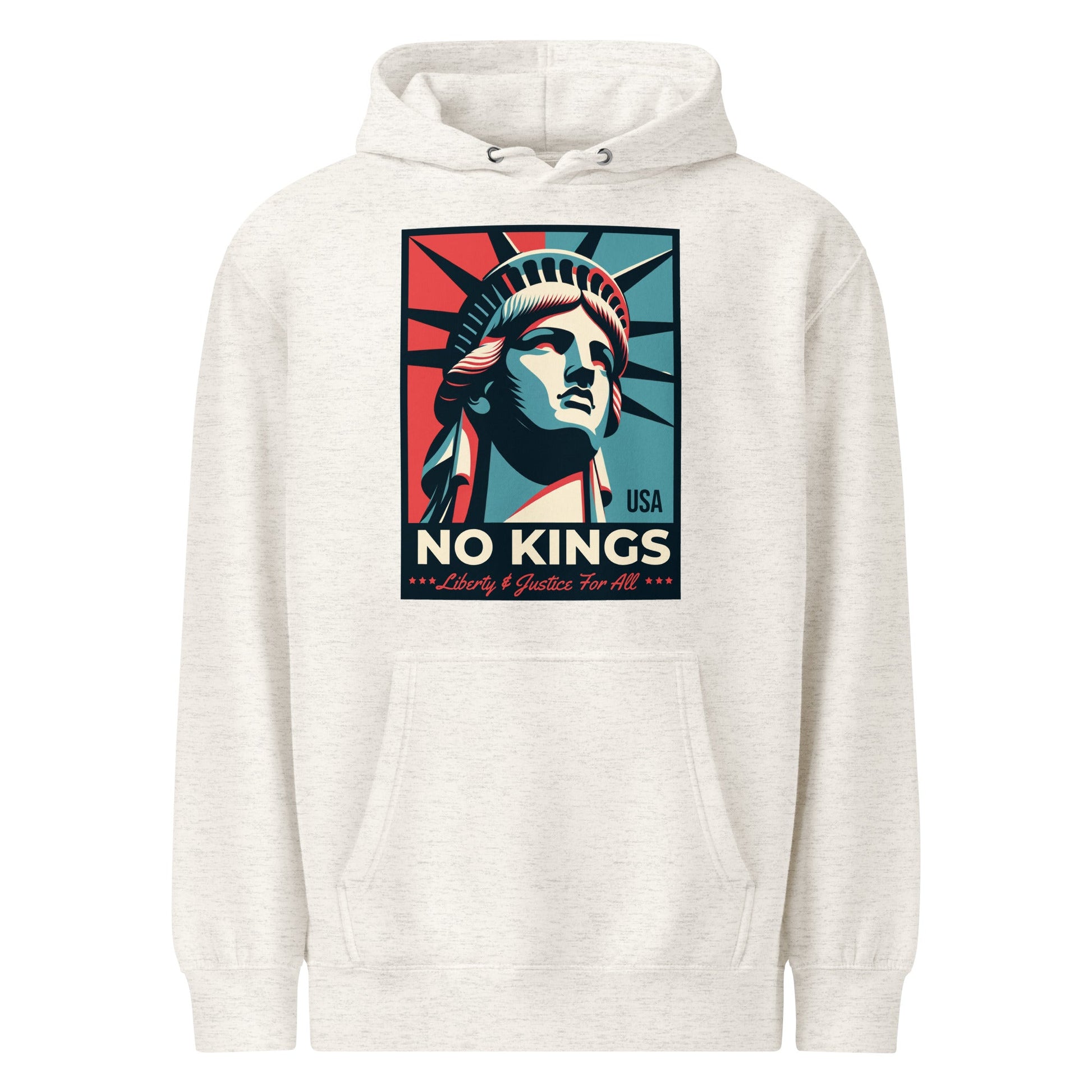 No Kings - Liberty and Justice For All Premium Hoodie T-Shirts, Sweatshirt | WearSparks.com (Image 1)
