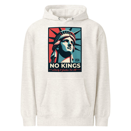 No Kings - Liberty and Justice For All Premium Hoodie T-Shirts, Sweatshirt | WearSparks.com (Image 1)