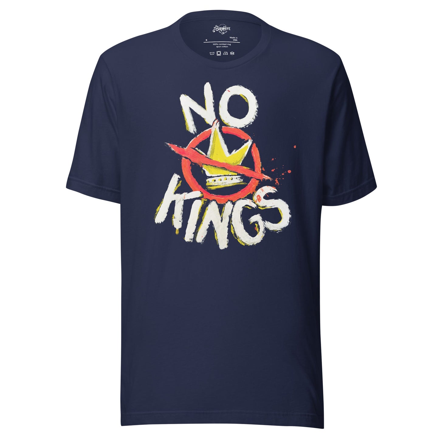 "No Kings" 100%Made in USA- Unisex t-shirt Hoodie, Sweatshirt | WearSparks.com (Image 2)