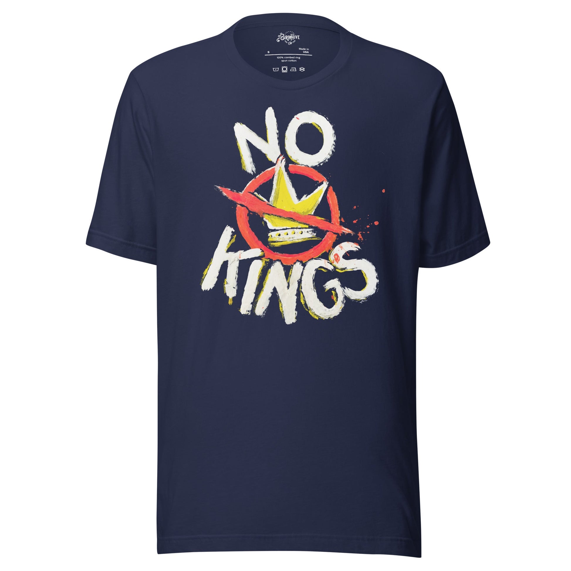 "No Kings" 100%Made in USA- Unisex t-shirt Hoodie, Sweatshirt | WearSparks.com (Image 2)