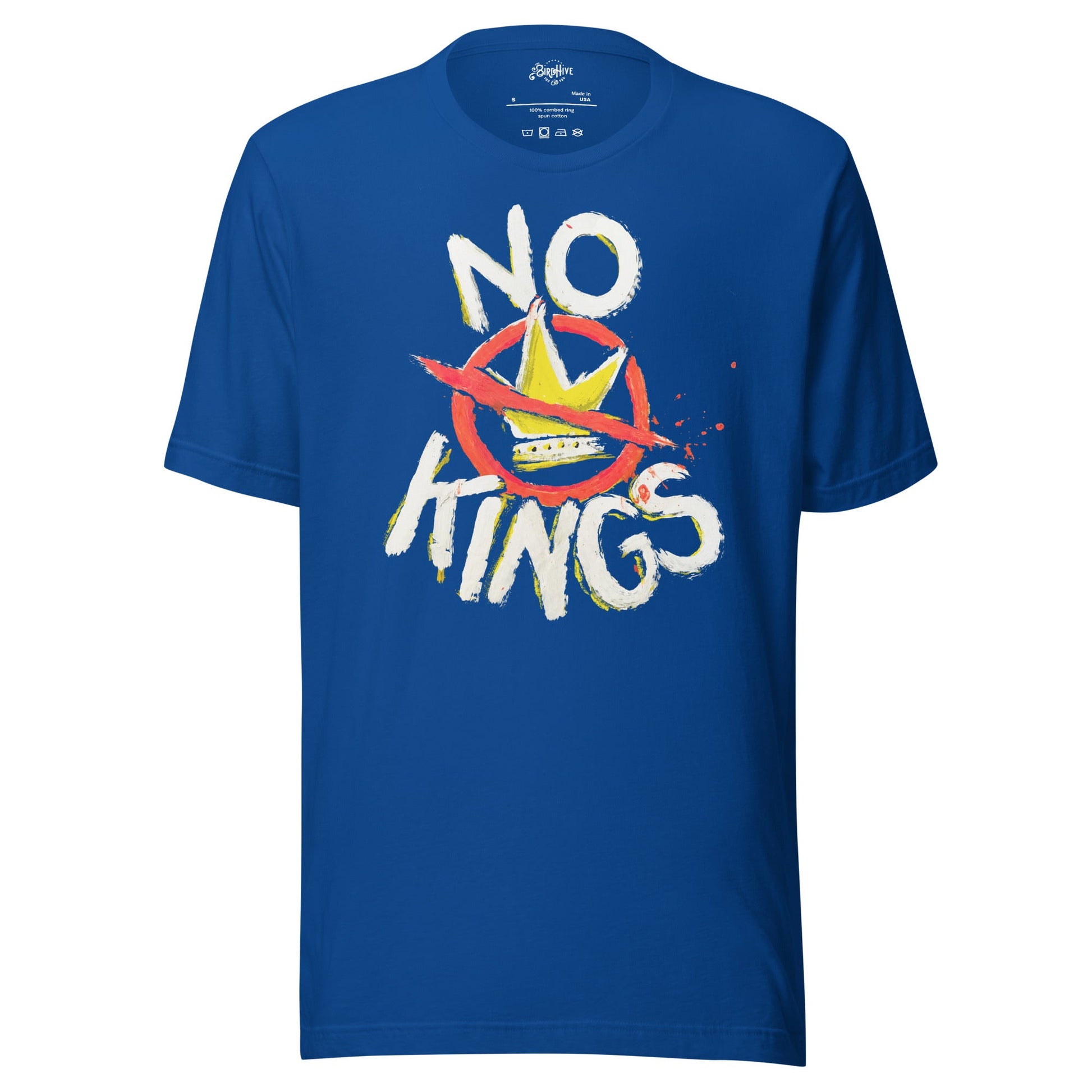 "No Kings" 100%Made in USA- Unisex t-shirt Hoodie, Sweatshirt | WearSparks.com (Image 3)