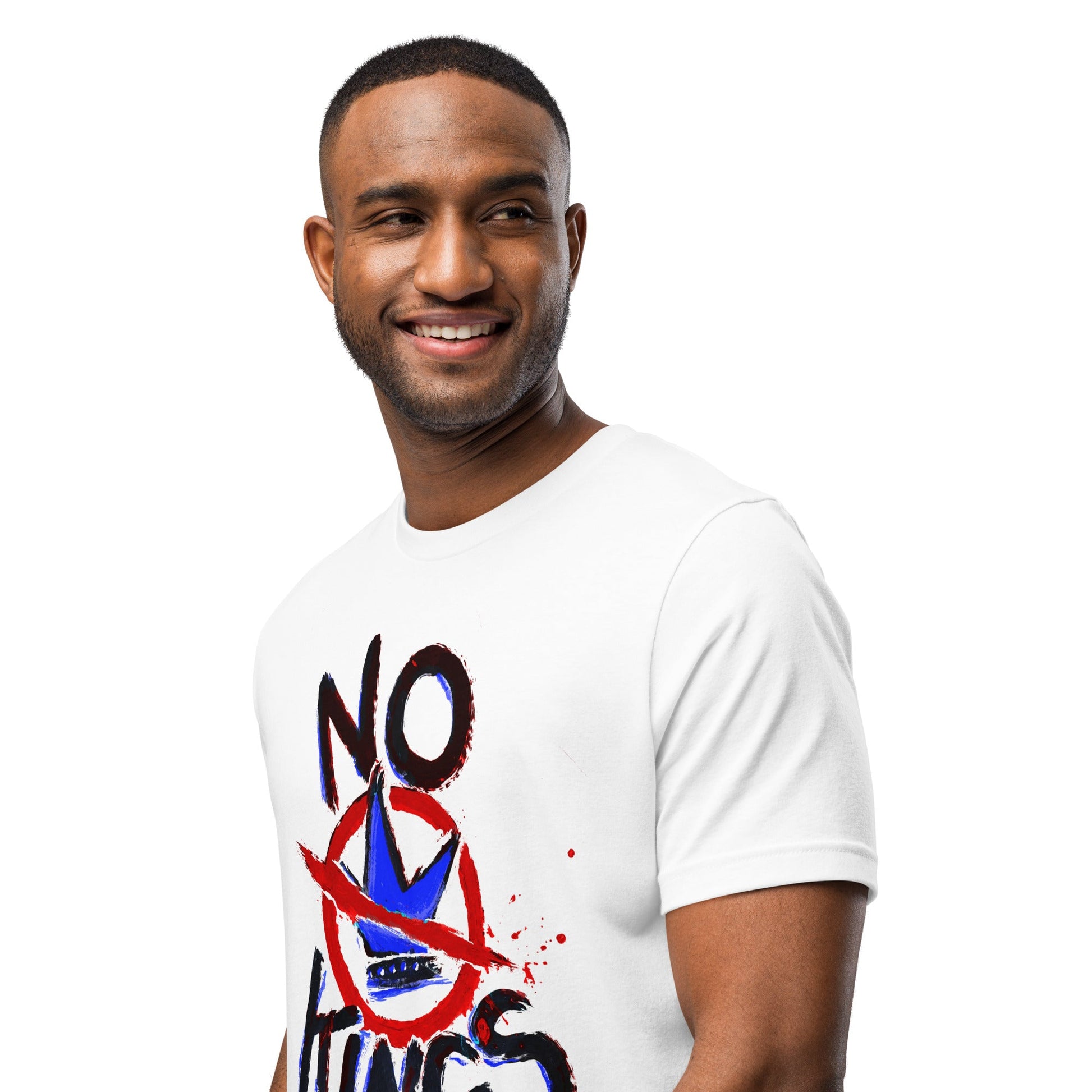 "No Kings" 100%Made in USA- Unisex t-shirt, white Hoodie, Sweatshirt | WearSparks.com (Image 3)