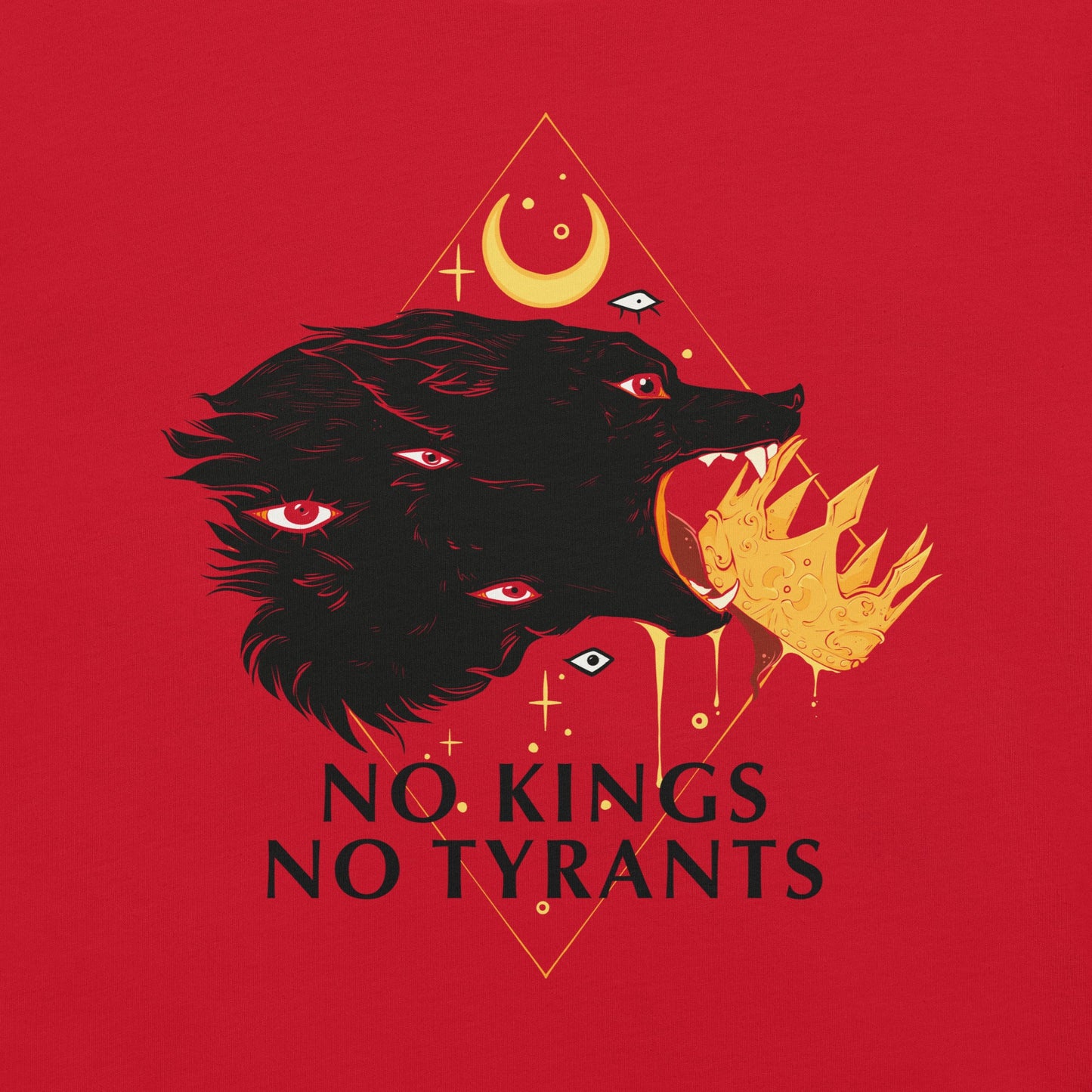 No Kings Wolf, Unisex T-Shirt Hoodie, Sweatshirt | WearSparks.com (Image 2)