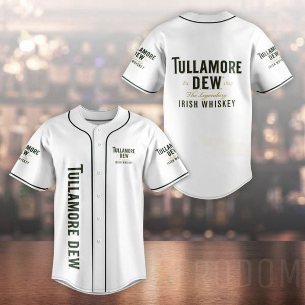 Unisex White Tullamore Dew Baseball Jersey - Aopprinter T-Shirts, Hoodie, Sweatshirt | WearSparks.com (Image 2)